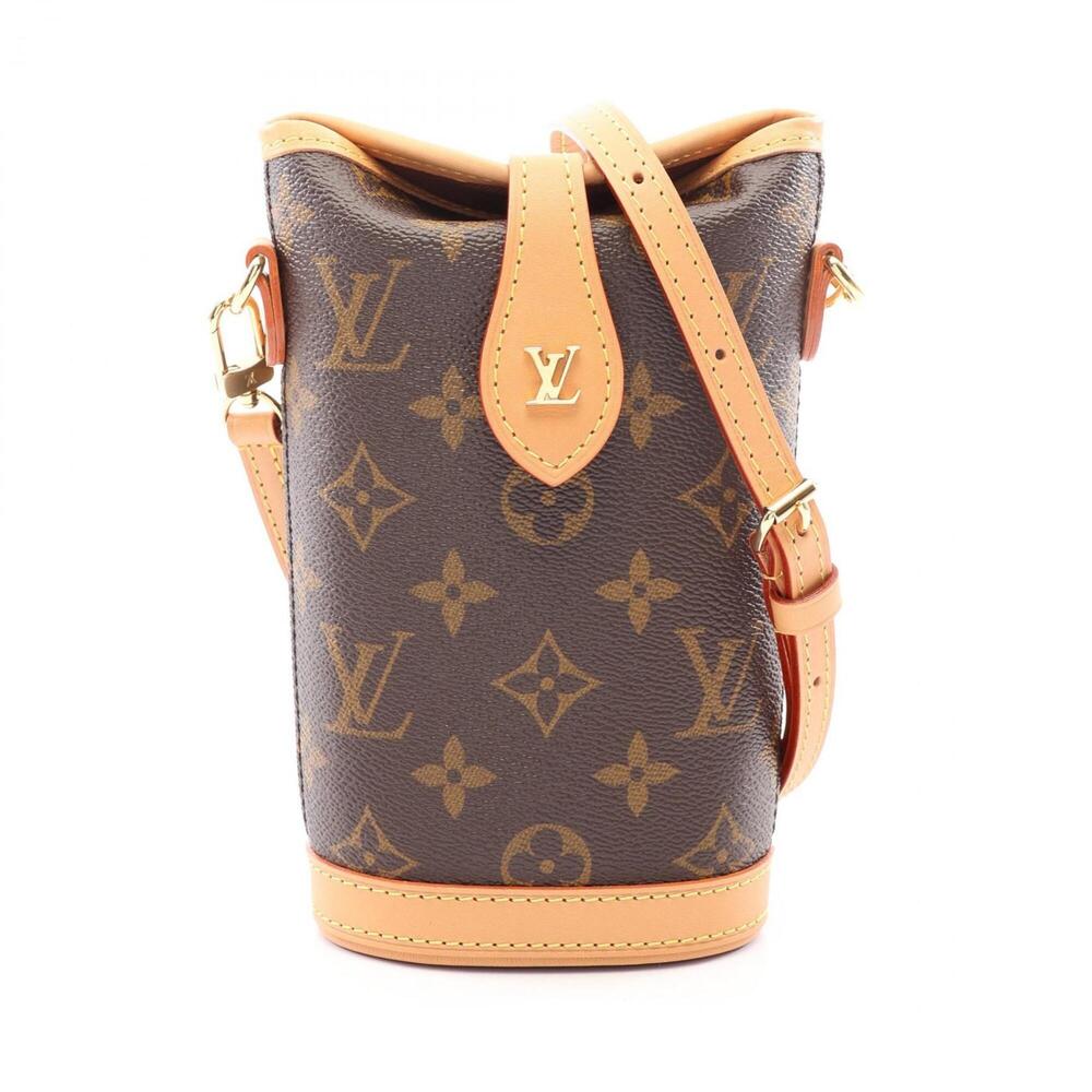 Louis Vuitton Fold Me Pouch Monogram Shoulder Bag Handbag Coated Canvas Leath...